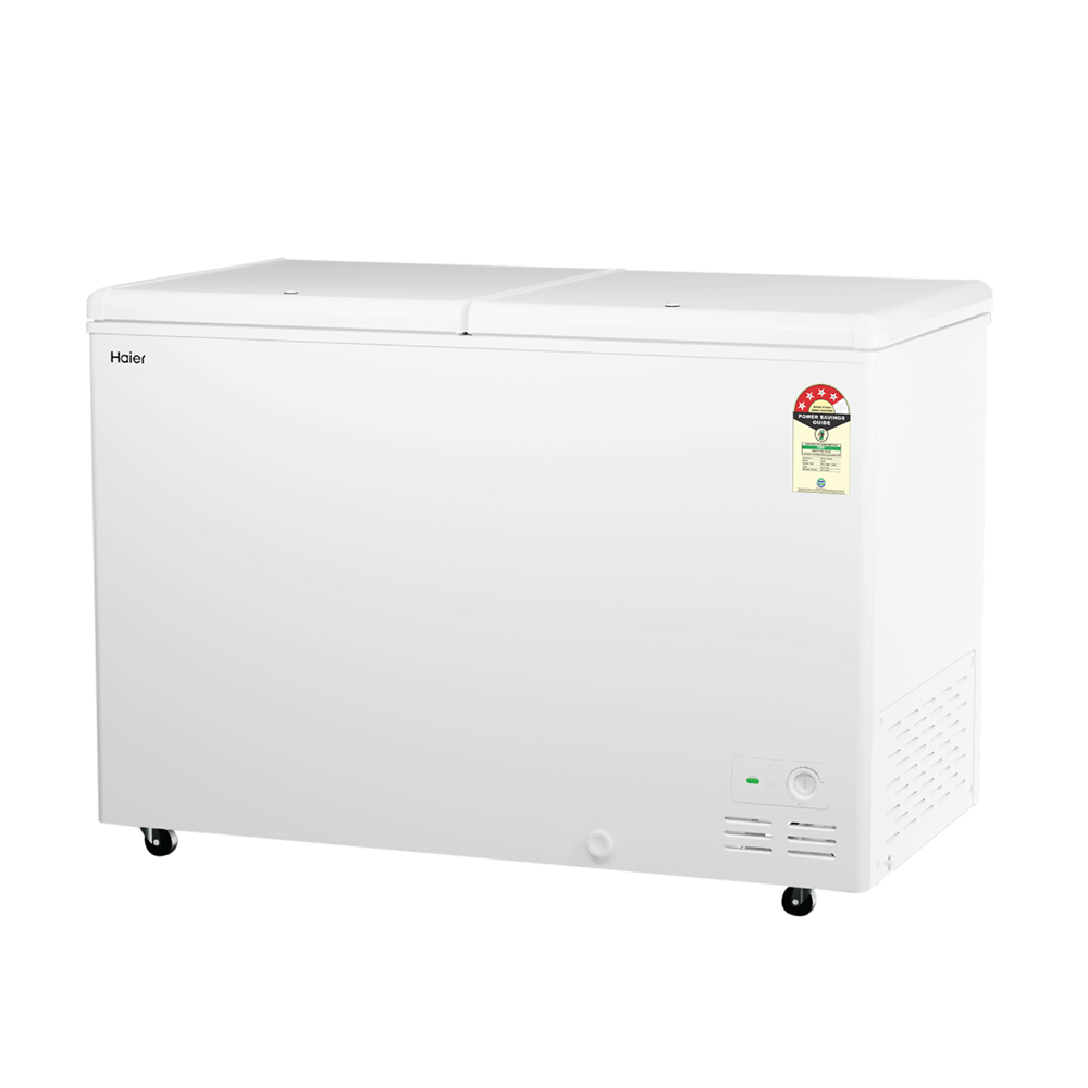 Haier Deep Freezer 320L, Hard Top Convertible Double Door (White)
